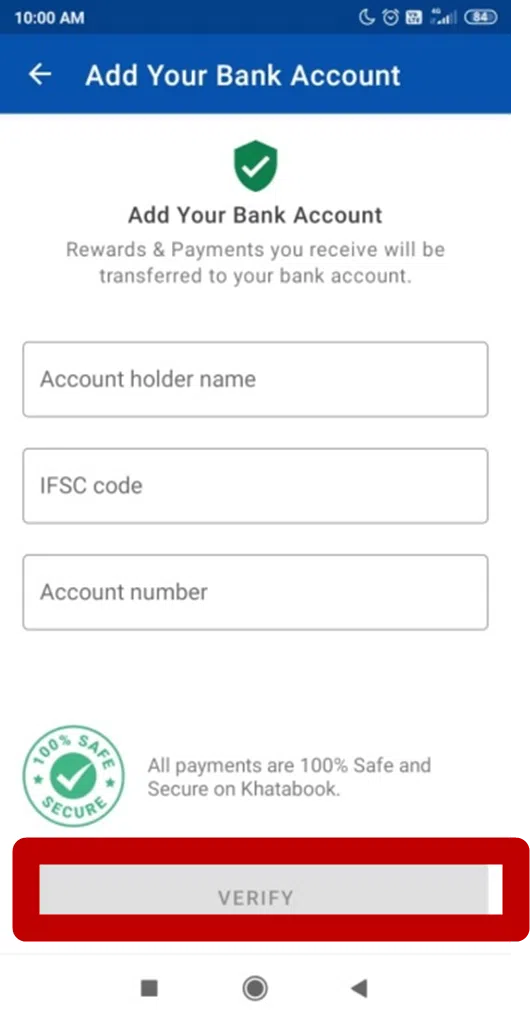 Step 3-How to Add Bank Account in Khatabook App?